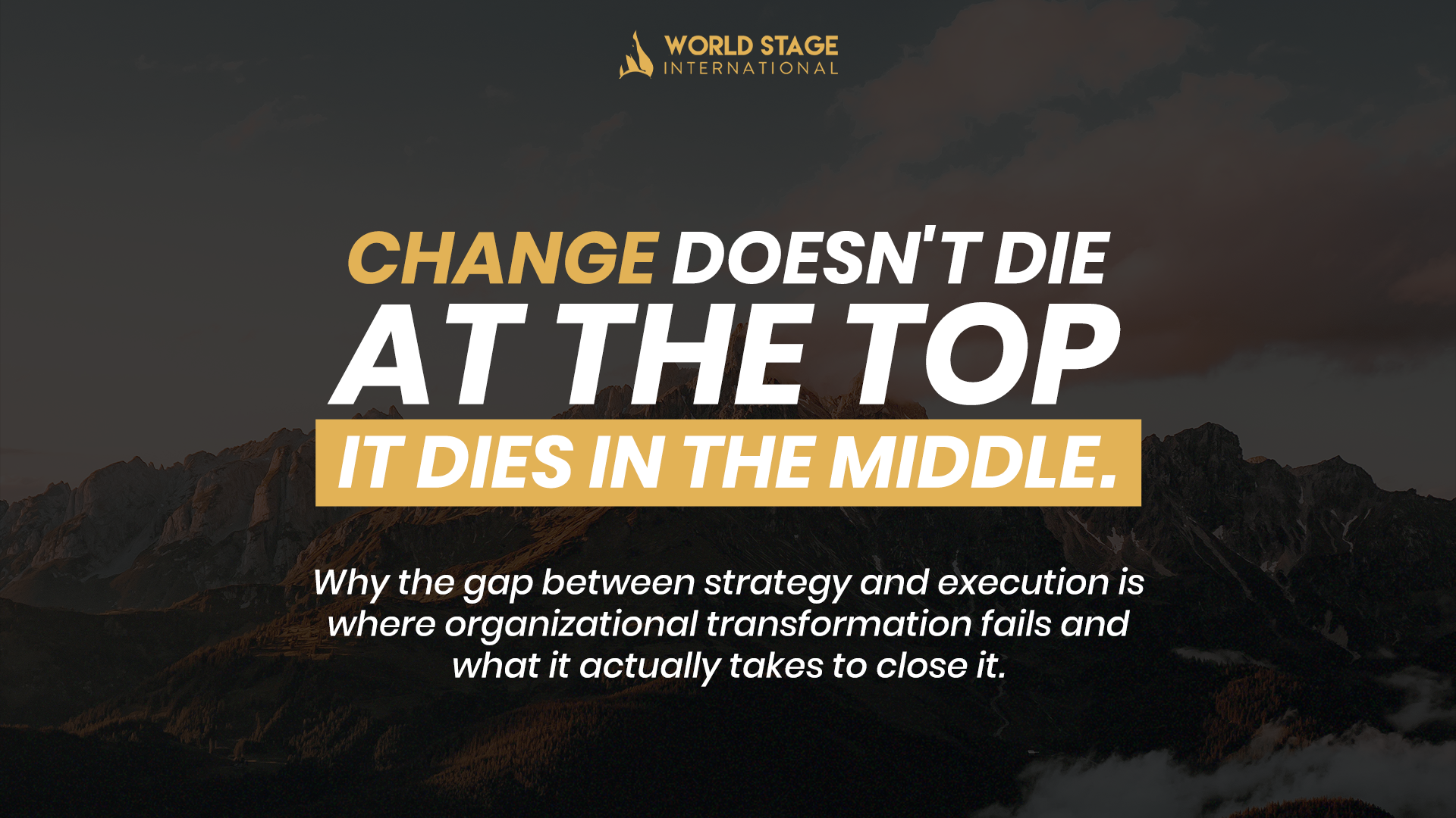 Why organizational change keeps failing